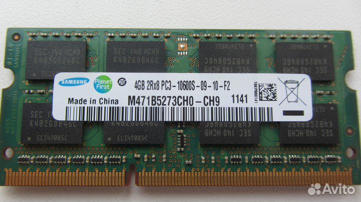 Samsung 4 гб DDR3 1333 мгц sodimm