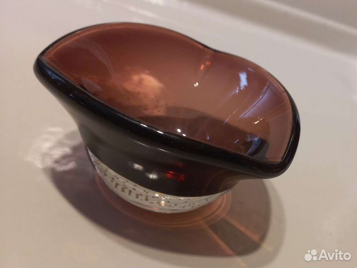 Винтажная пепельница СССР из цветного стекла