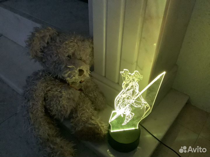 Ночник 3D аниме Геншин импакт светильник Сяо