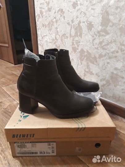 Ботильоны натуральная кожа 39