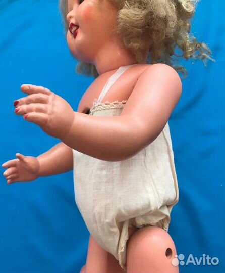 Кукла с зубками. Германия, папье-маше, композит