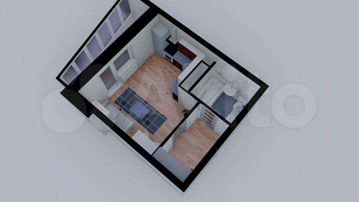 Квартира-студия, 29,7 м², 1/16 эт.