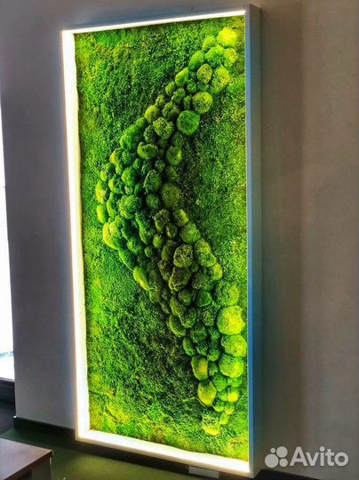 Вертикальное озеленение. Мох. Фитостена. Мебель