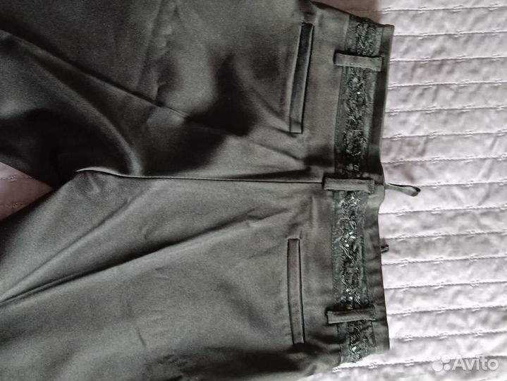 Атласные плотные брюки