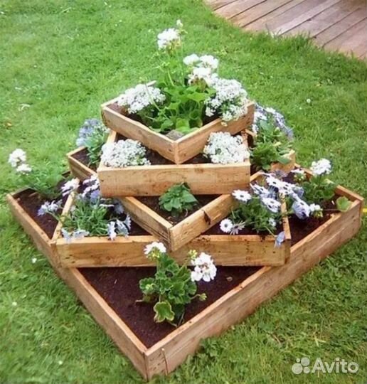 Ящики-кашпо деревянные для цветов