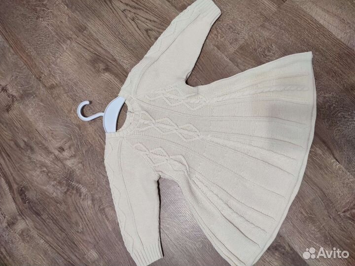 Платье для девочки вязаное 80