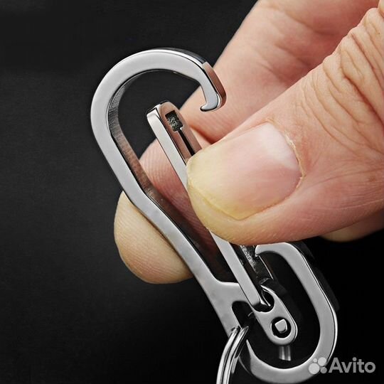 Брелок карабин из нержавеющей стали edc
