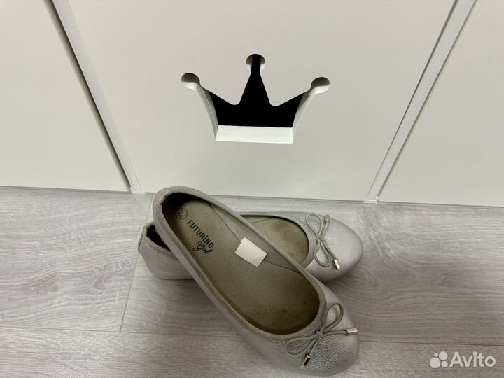 Туфли для девочки серебряные