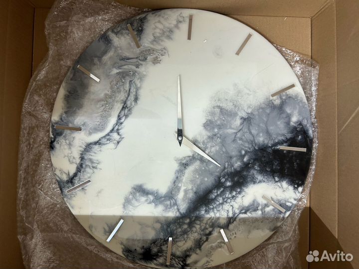 Часы из эпоксидной смолы 50 см