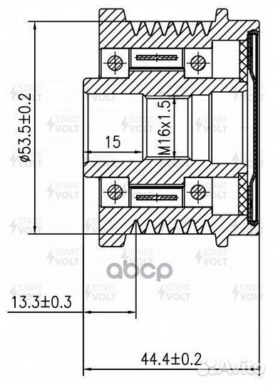 Шкив с обгонной муфтой генератора SGP 1015