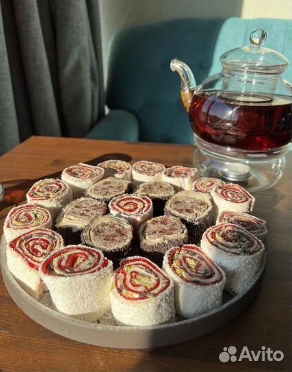 Рахат лукум из турции с орехами и нугой