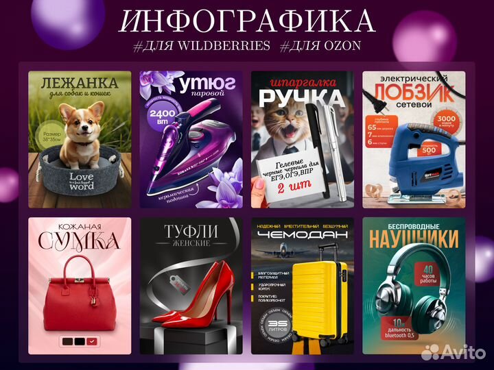 Инфографика для маркетплейсов Wildberries и Ozon