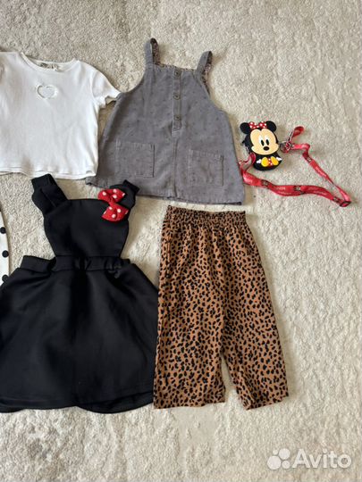 Вещи пакетом на девочку 104 110 zara hm gap