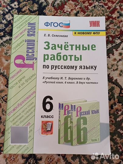 Зачетные работы по русскому языку 6 класс