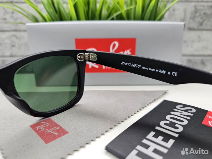Очки Ray Ban Wayfarer 2140 Green Стекло