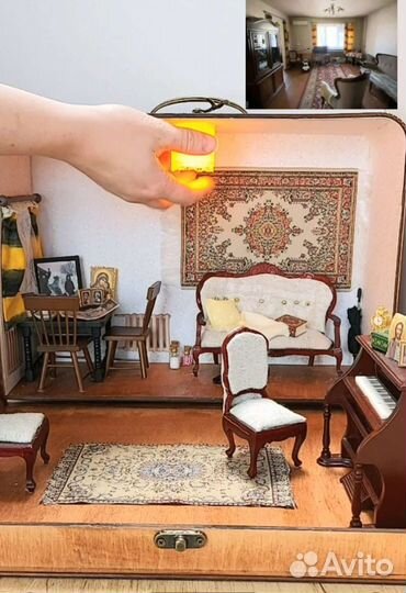 Румбокс по фото, домик- чемодан, СССР, ретро