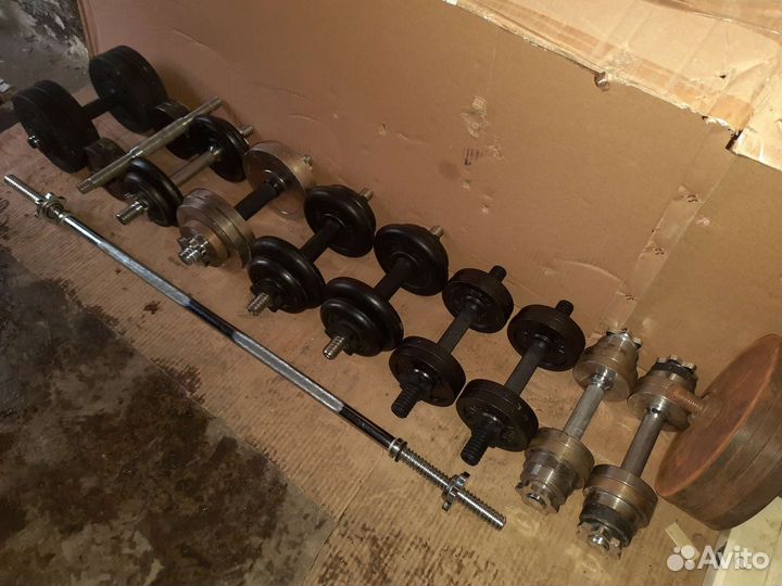 Гиря, гантеля, блины, гриф