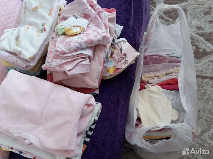Детская одежда для девочек пакетом от 0 до 3 мес