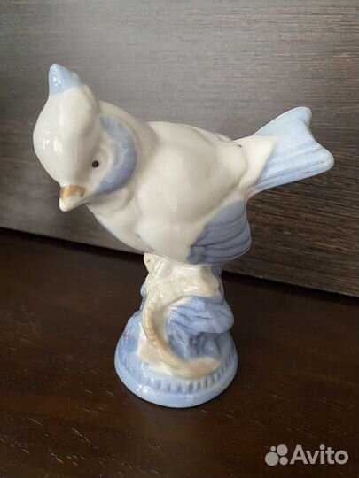 Фарфоровая статуэтка ссср, «Синица хохлатая»