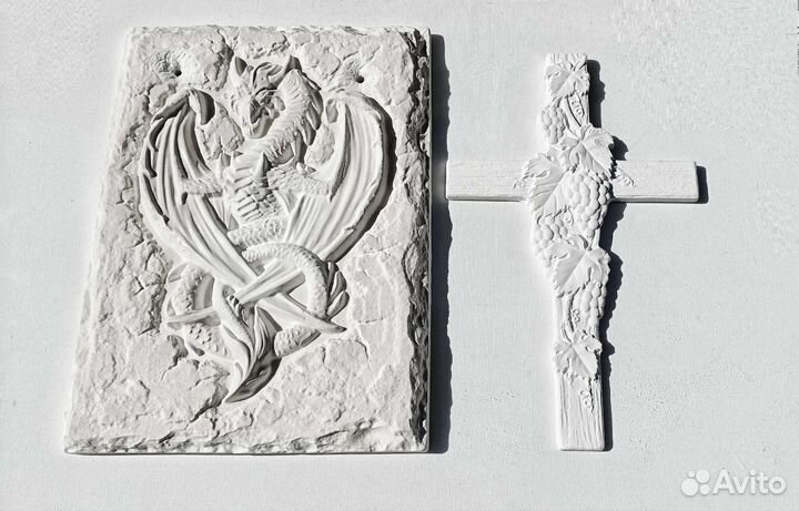 Барельефы и декор из гипса, ручная работа