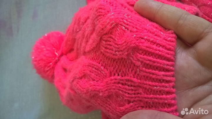 Комплект шапка и шарф для девочки