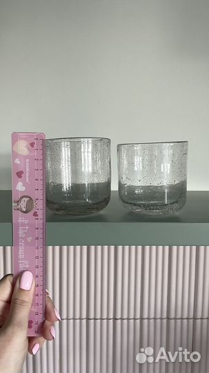 Стаканы из пузырчатого стекла