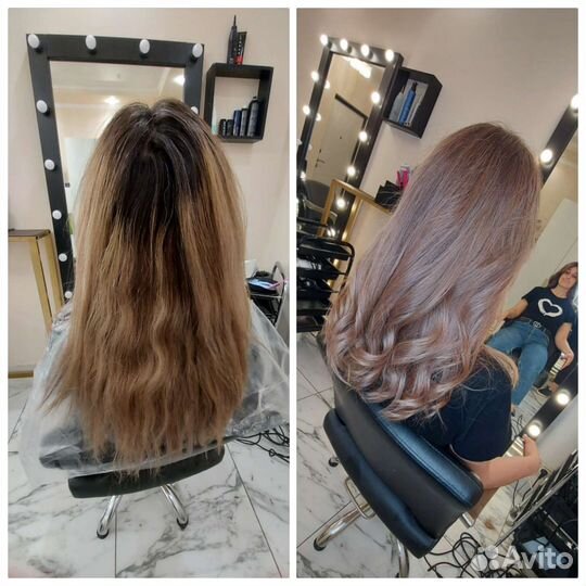 Модель на окрашивание волос