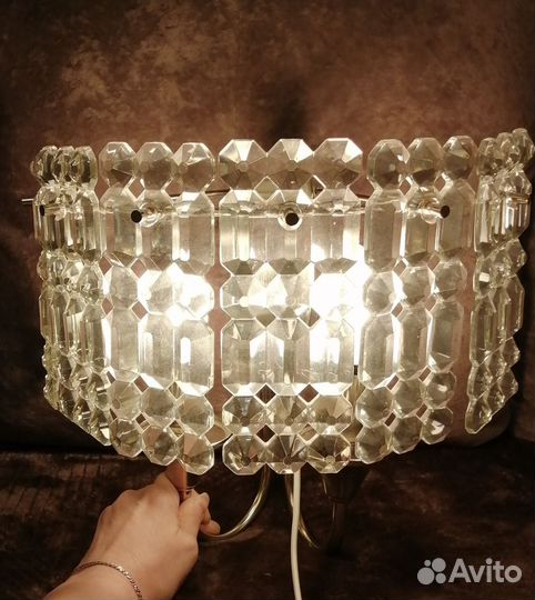 Хрустальное бра светильник настенный ночник СССР