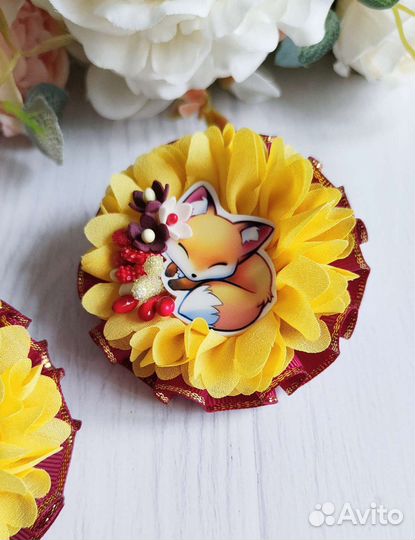 Бантики для волос ручная работа