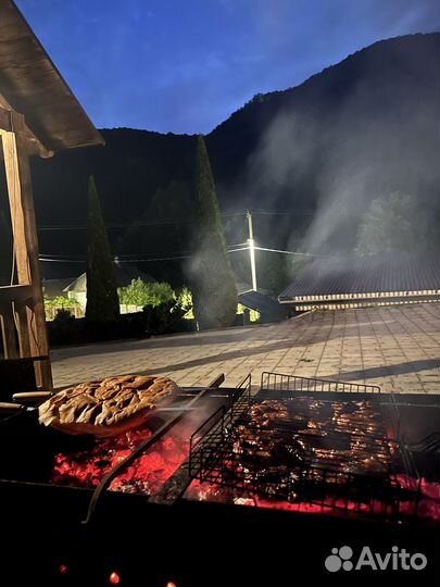 База отдыха с горячим бассейном и баней