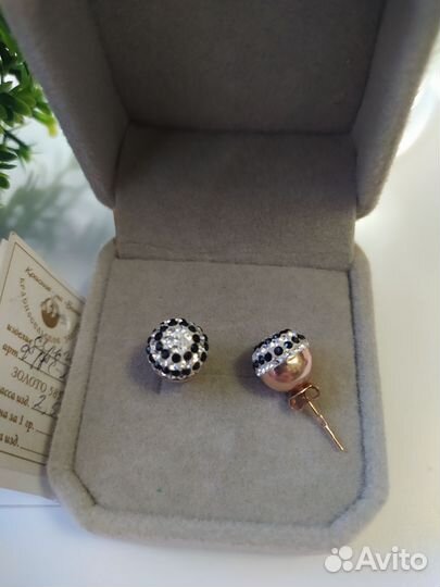 Пусеты с цирконием