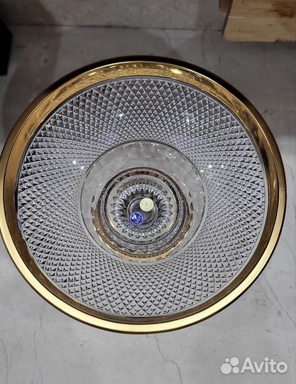 Хрустальная ваза для фруктов (фруктовница)