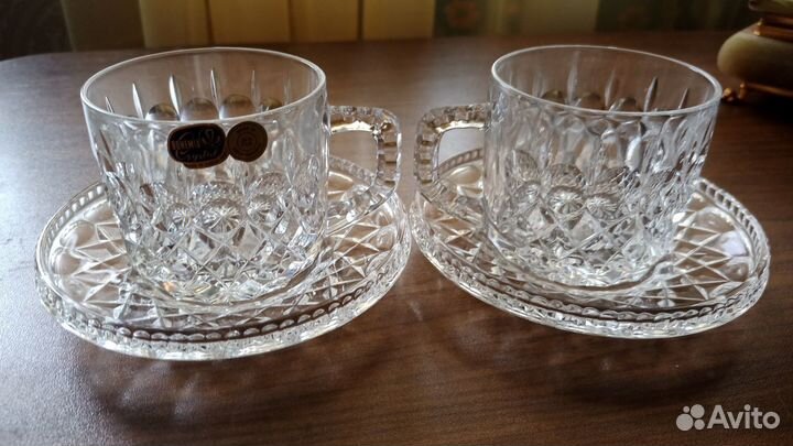 Чашки хрусталь Богемия Чехия