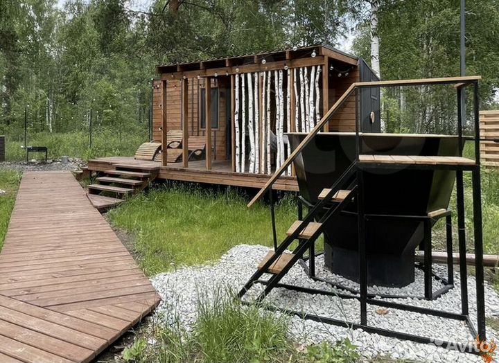 Уличная баня. Банный чан/Купель