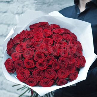 51 красная роза 80 см производство Россия