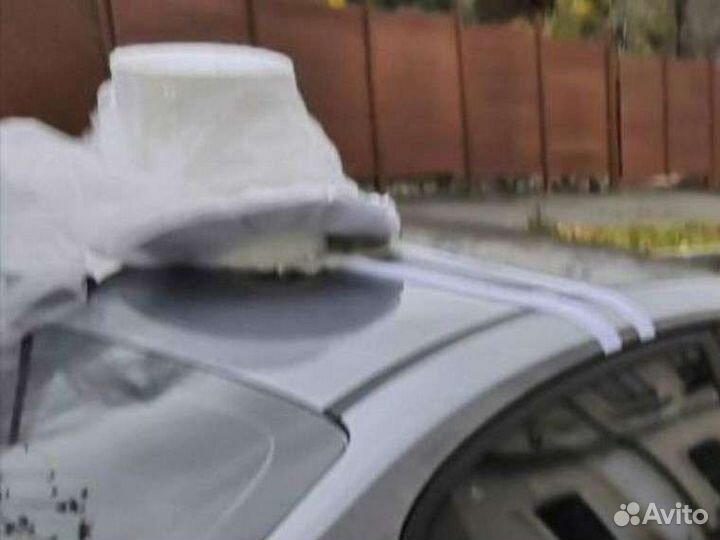 Свадебное украшение для машины - шляпка