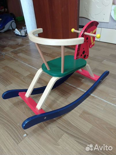 Лошадка качалка деревянная