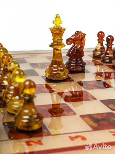 Янтарные шахматы арт.101