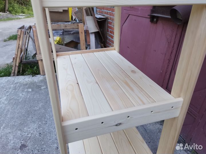 Полки стеллажи деревянные