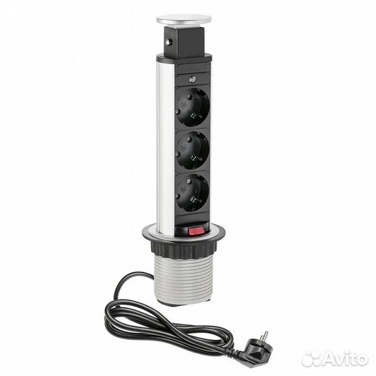 Встраиваемая выдвижная розетка для столешницы