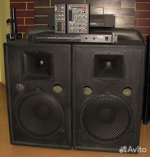 Колонки FA-Pro 1000W 2ш Усилитель ST Микшер Lomeho