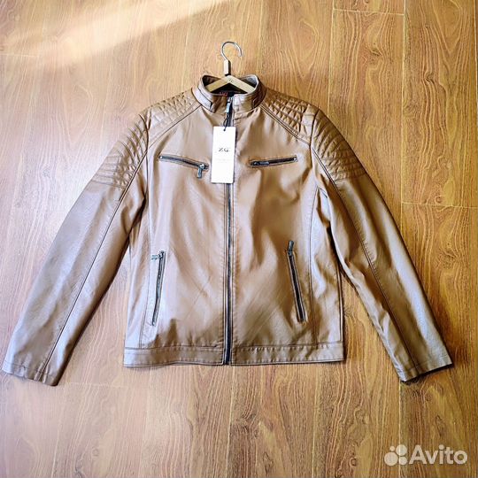 Абсолютно новая, кожаная куртка размер 48-50