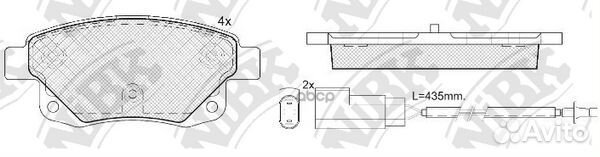Колодки тормозные дисковые зад PN0431W NiBK