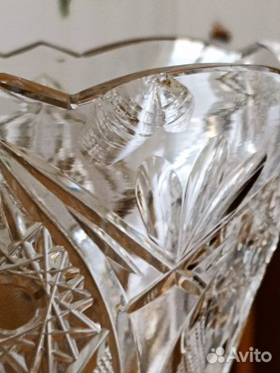 Ваза для цветов. Высота - 30 см. Хрусталь. СССР