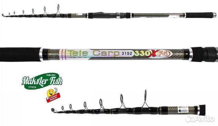 Спиннинг телескоп Komandor tele carp 3,5lb 3,9м