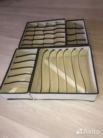 Органайзер для хранения белья. серый, бежевый