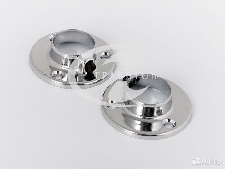 Фланец для рейлинга 16 мм. стальной