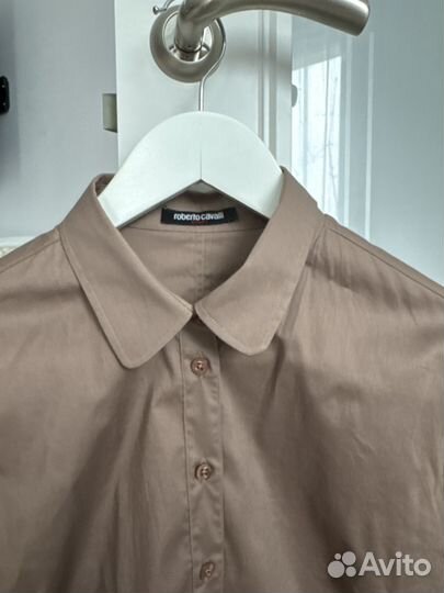 Рубашка коричневого цвета roberto cavalli 46-48