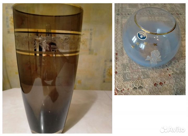 Вазы Богемское стекло