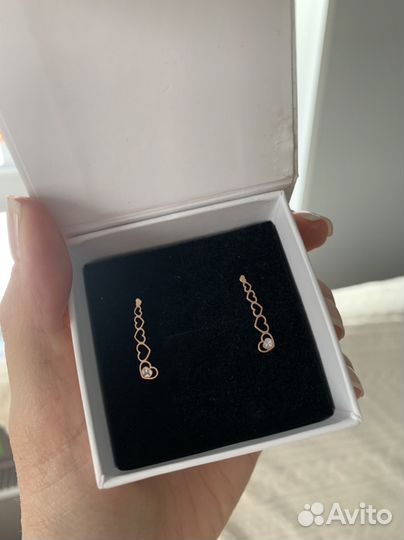 Золотые серьги каффы